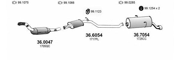 ASSO ART3898 Exhaust System